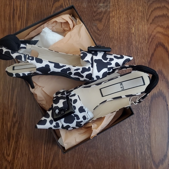 No 21 St leopardo slingback buckle pumps heels - Picture 2 of 4